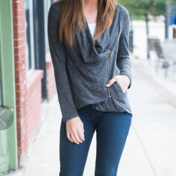 Gray Asymmetric Jacket